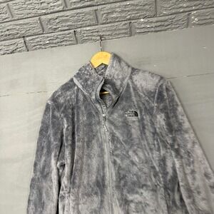 The North Face Osito Fleece Jacket Womens XL Grey Full Zip Soft High Pile Plush
